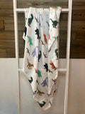 BAMBOO MUSLIN SWADDLE, DINOSAUR