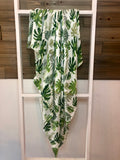 BAMBOO MUSLIN SWADDLE, PALM FRONDS