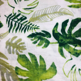 BAMBOO MUSLIN SWADDLE, PALM FRONDS